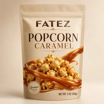 Popcorn Caramel Packaging for FATEZ - AI-generated packaging design concept