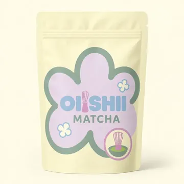 Matcha Packaging for Oishii - AI-generated packaging design concept