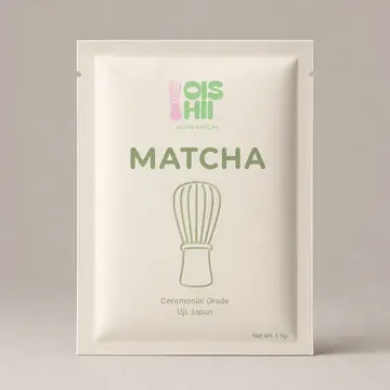 Matcha Packaging for Oishii Matcha #1858 - AI-generated packaging design concept