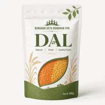 Dal Packaging for Bongaon Setu Bondhan FPO - AI-generated packaging design concept