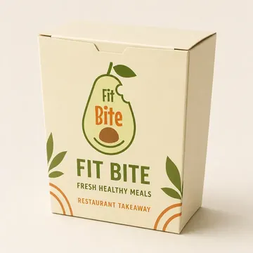 Restaurant Packaging for Fit Bite - AI-generated packaging design concept