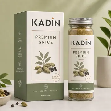 Spice Jaar Packaging for Kadin - AI-generated packaging design concept
