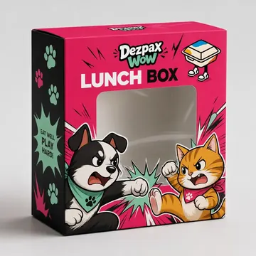 กล่องอาหารกลางวัน Packaging for Dezpax Wow - AI-generated packaging design concept