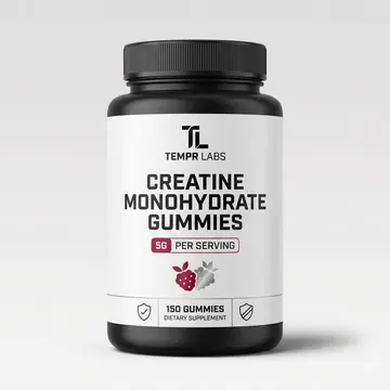 Creatine Monohydrate Gummies Packaging for TEMPR LABS #1943 - AI-generated packaging design concept