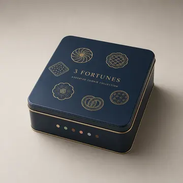 Assorted Cookie Collection Packaging for 3 Fortunes - AI-generated packaging design concept