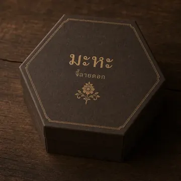 จี้ลายดอก Packaging for มะหะ - AI-generated packaging design concept