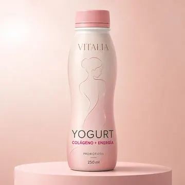 Yogurt Packaging for Vitalia - AI-generated packaging design concept