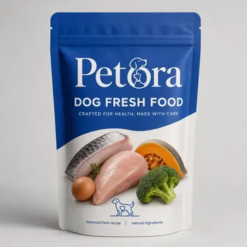 Dog Fresh Food Packaging for Petora - AI-generated packaging design concept