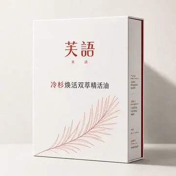 冷杉焕活双萃精活油 Packaging for 芙語 - AI-generated packaging design concept