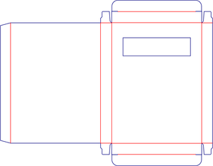Flat dieline preview for Straight tuck end box with window dieline