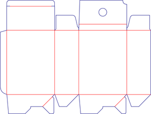 Flat dieline preview for Custom dimensions auto lock bottom inserts dieline 105030