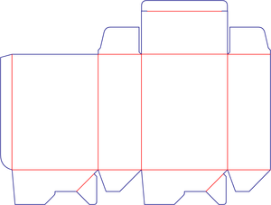 Flat dieline preview for Custom dimensions back open boxes auto lock bottom dieline 106010