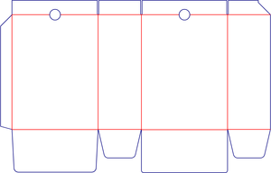 Flat dieline preview for Custom dimensions tuck end box variations adhesive bottom dieline 110016