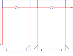 Flat dieline preview for Custom dimensions file boxes reverse tuck end dieline 110021