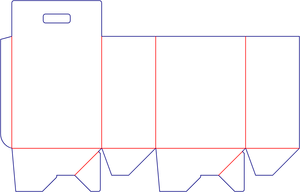 Flat dieline preview for Custom dimensions tuck end box variations auto lock bottom dieline 111080