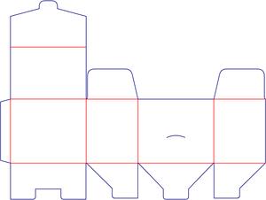 Flat dieline preview for Custom dimensions auto bottome snap lock boxes flip top dieline 112021