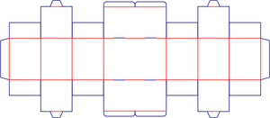 Flat dieline preview for Custom dimensions tuck end box variations 2-in-1 snap lock boxes dieline 112190