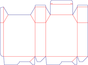 Flat dieline preview for Custom dimensions tuck end box variations auto lock bottom dieline 112241