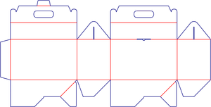 Flat dieline preview for Custom dimensions auto lock bottom boxes with auto lock buckles dieline 112321