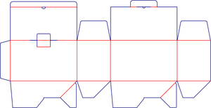Flat dieline preview for Custom dimensions auto lock bottom boxes safety buckle dieline 112322