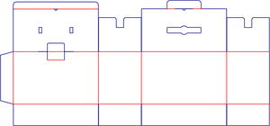 Flat dieline preview for Custom dimensions safety buckle boxes carrying cases dieline 112361