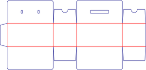 Flat dieline preview for Custom dimensions tuck end box variations adhesive opening dieline 112431