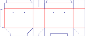 Flat dieline preview for Custom dimensions auto bottome snap lock boxes reverse tuck end dieline 112471