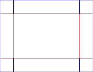 Flat dieline preview for FEFCO 0452 side slotted tray dieline
