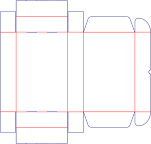 ফ্ল্যাট ডাইলাইনের প্রিভিউ · ভাঁজ করা বক্সের ডাইলাইন