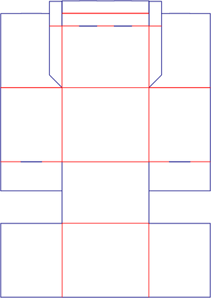 Flat dieline preview for Custom dimensions flip top boxes auto lock bottom dieline 156181