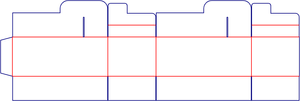 Flat dieline preview for Custom dimensions cartons lock inserts dieline 200280