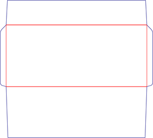 Flat dieline preview for #10 envelope dieline