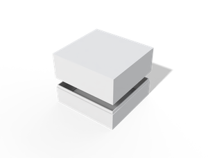 Flat dieline preview for Square perfume box with lid dieline