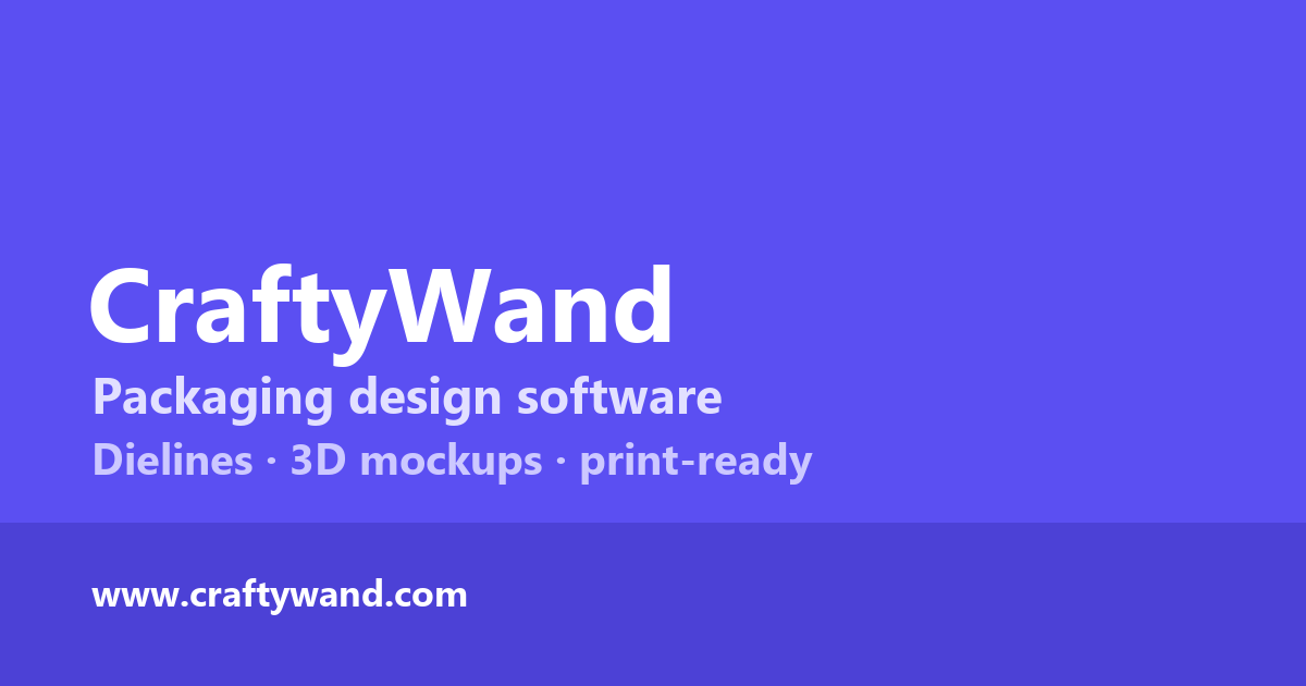 CraftyWand packaging design software
