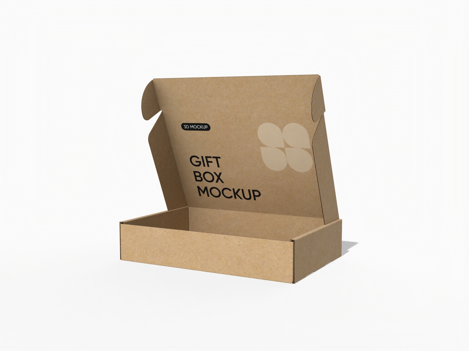 Rollover hinged lid mailer box — E-flute corrugated board