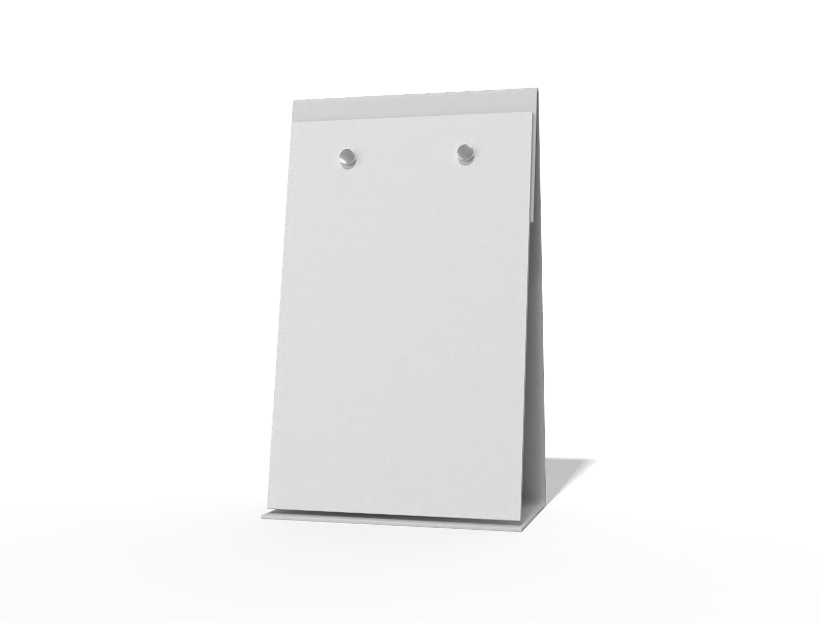 Desk calendar — White paperboard