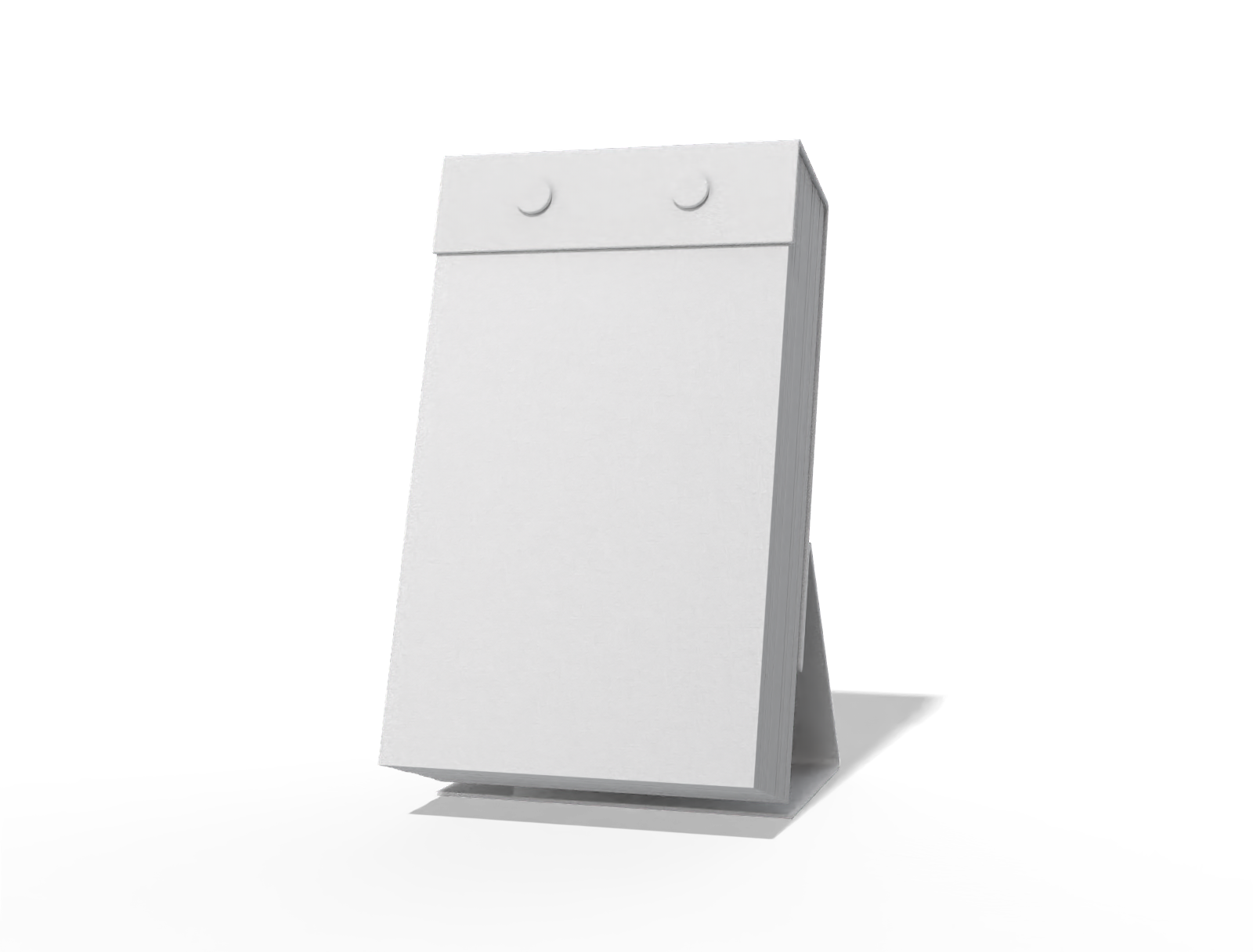 Desk calendar — White paperboard