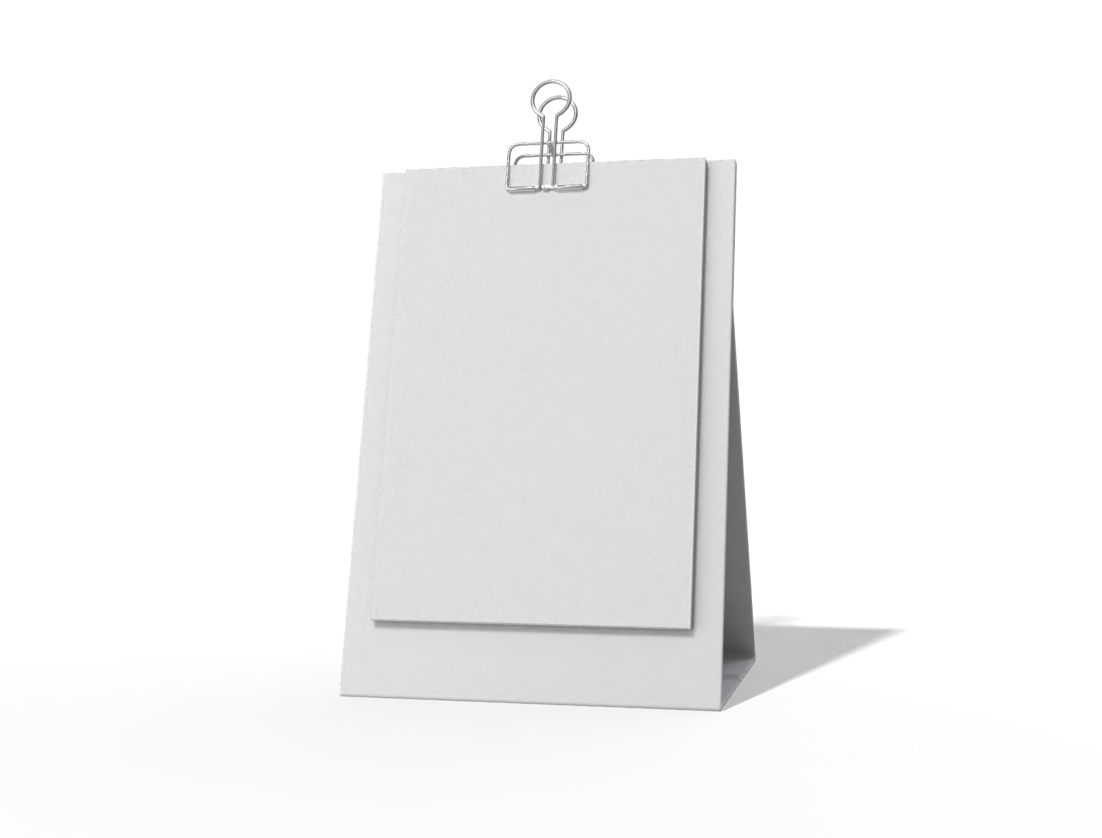 Desk calendar — White paperboard