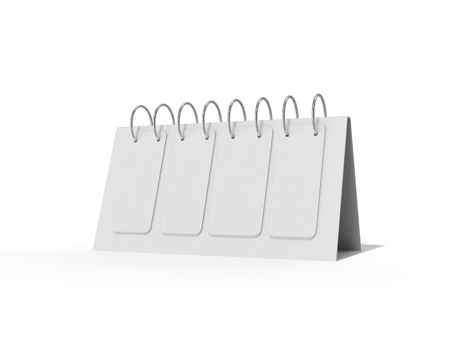 Desk calendar — White paperboard