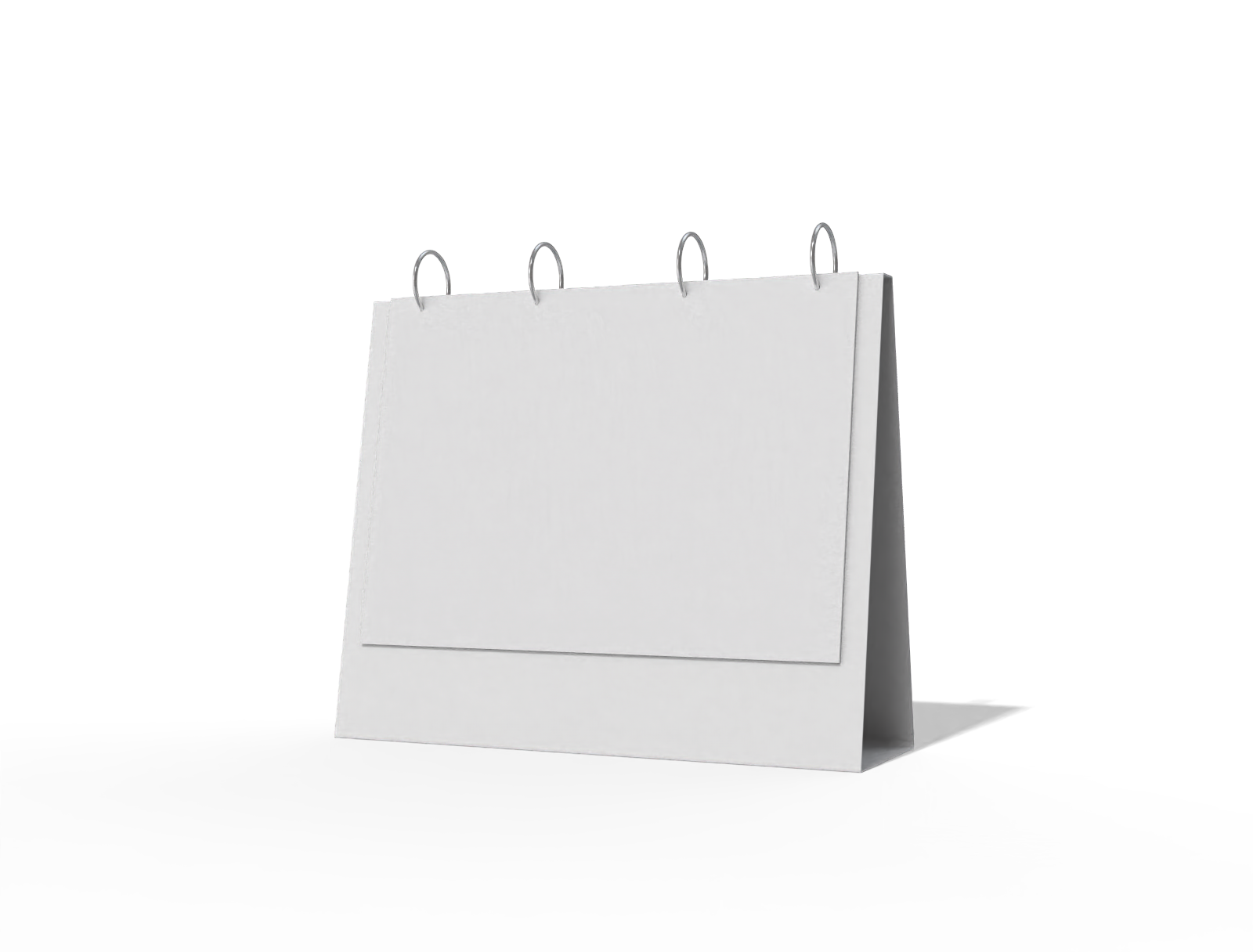 Desk calendar — White paperboard