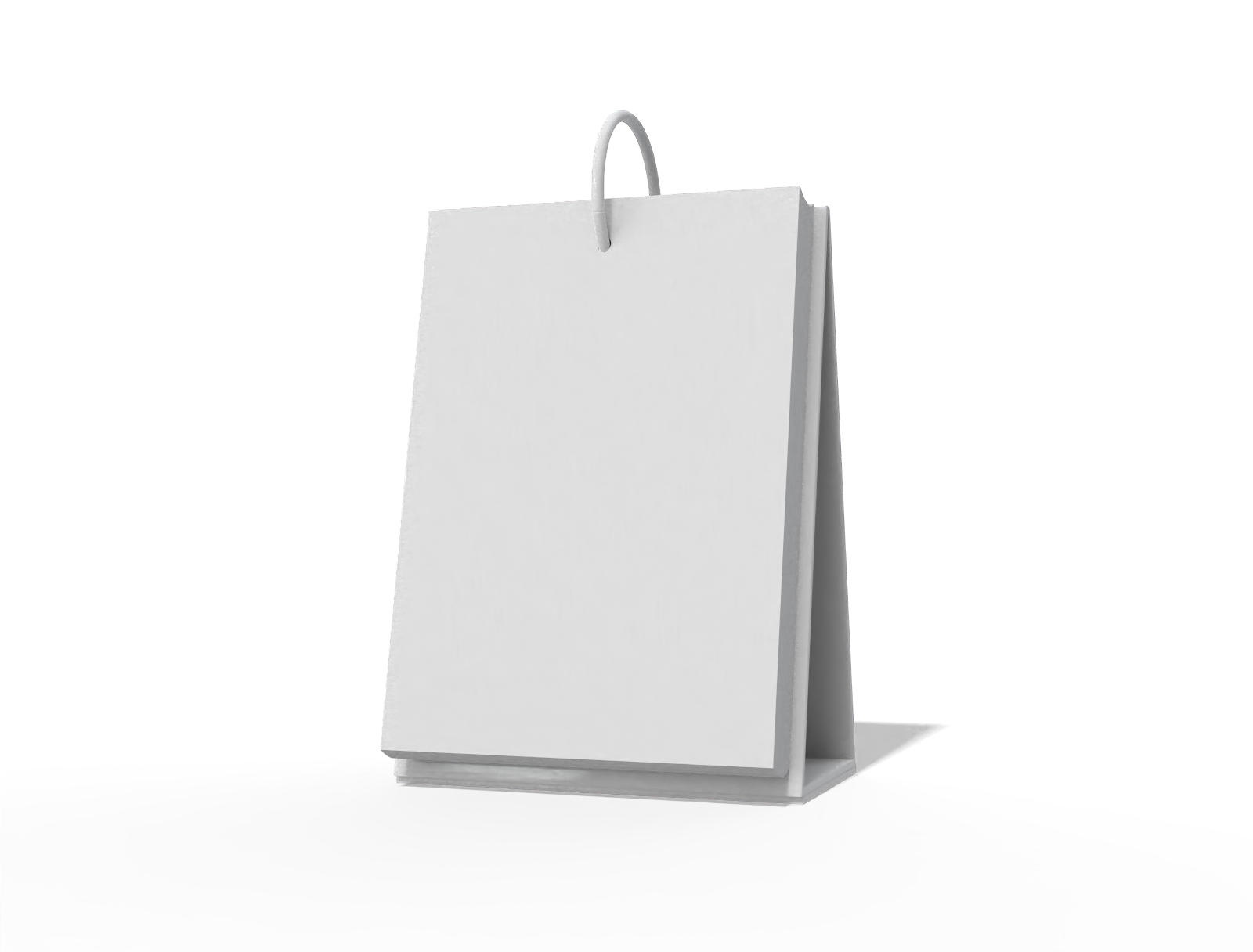 Desk calendar — White paperboard
