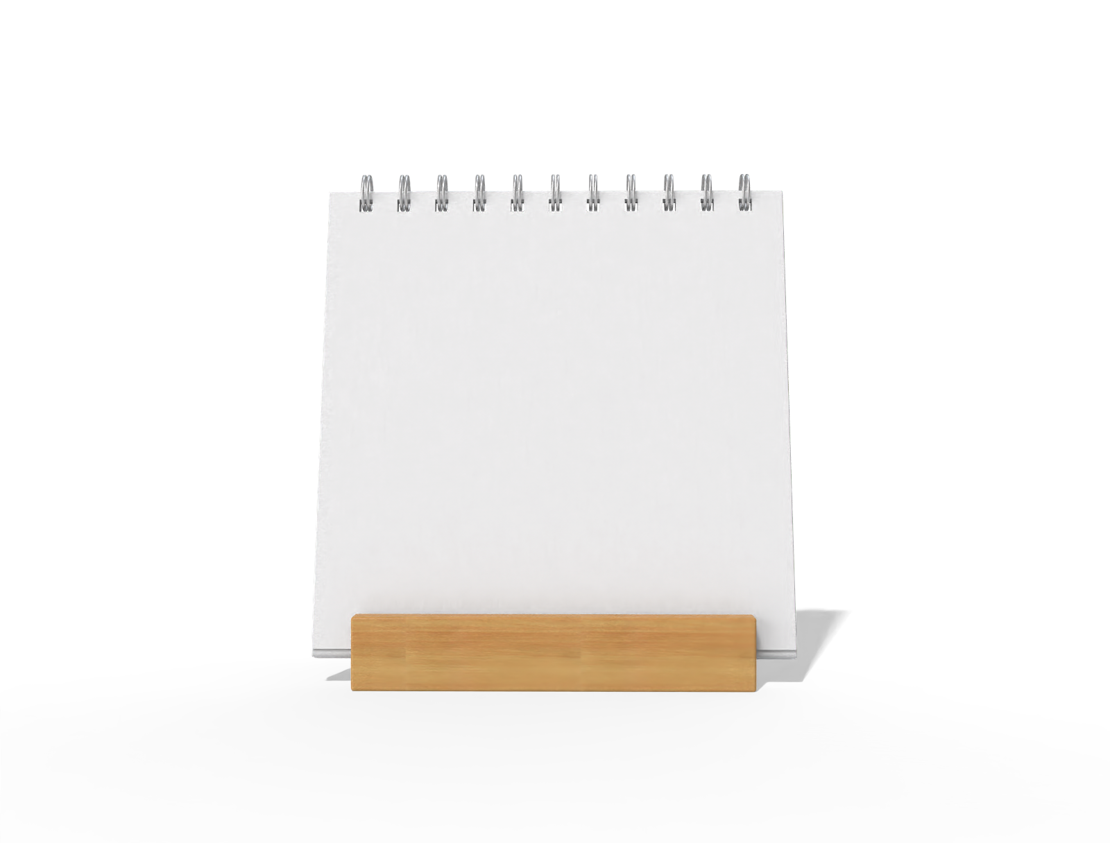 Square desk calendar — White paperboard