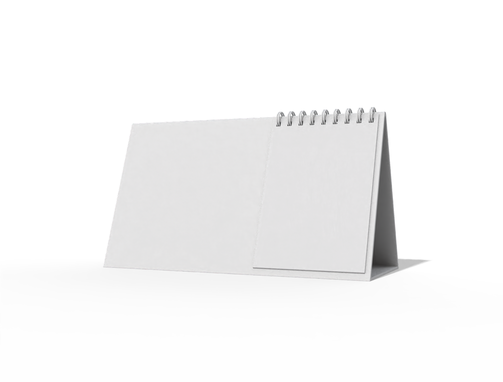 Desk calendar — White paperboard