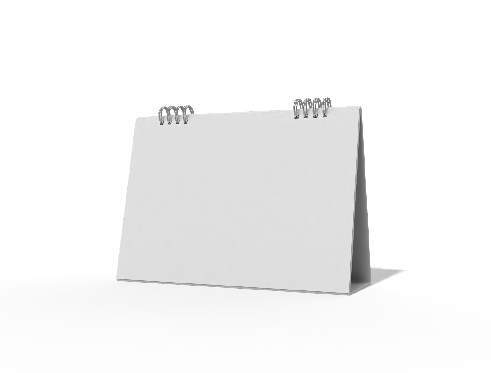 A5 desk calendar — White paperboard