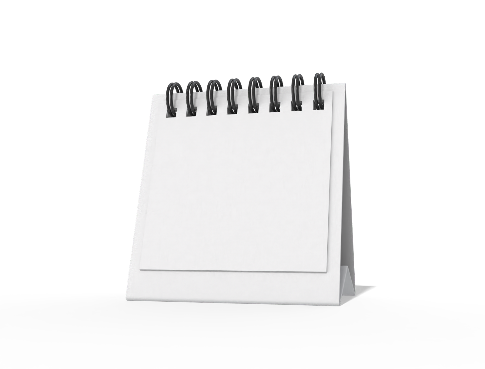 Square desk calendar — White paperboard