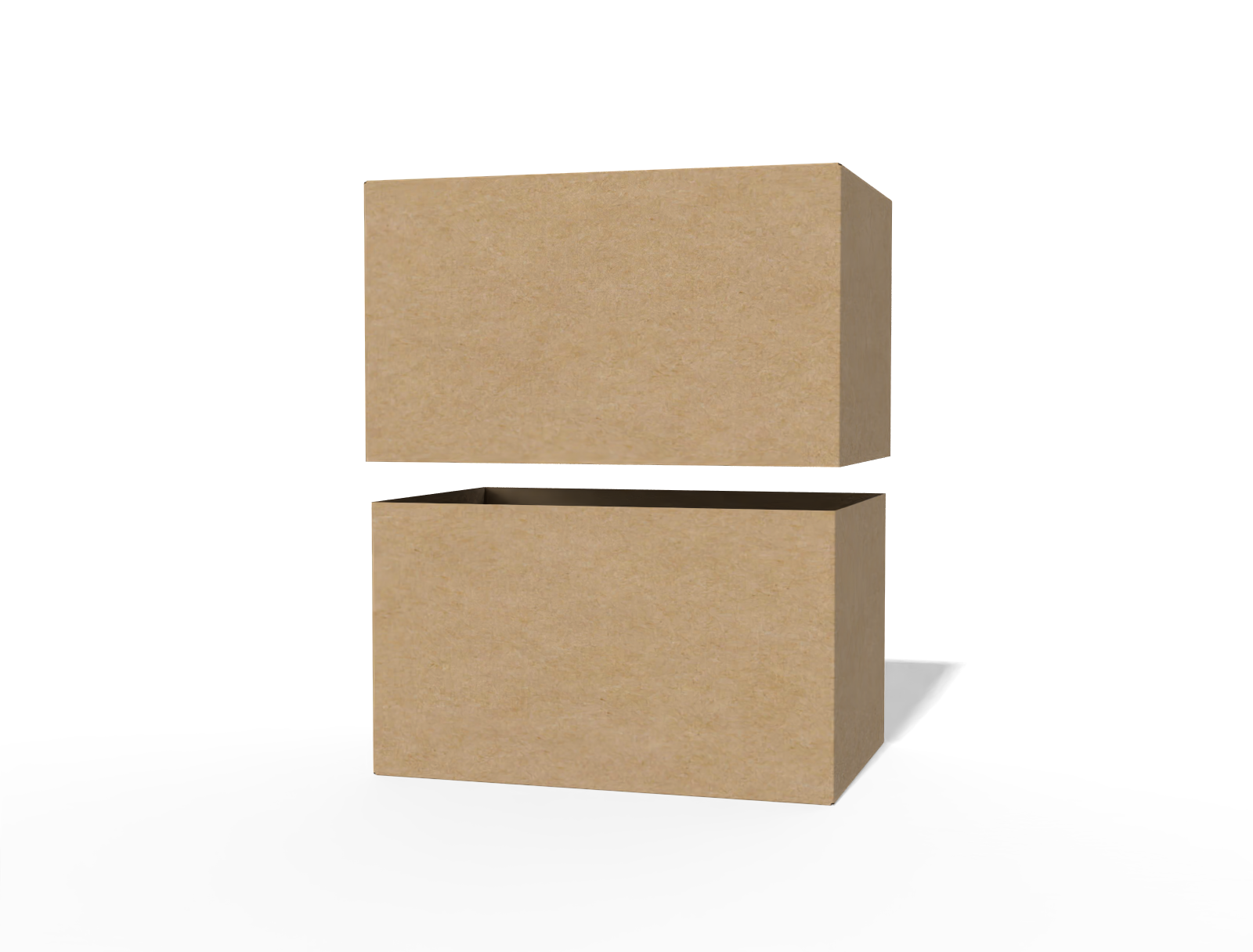 FEFCO 0320 full telescope half slotted container (FTHS) — E-flute corrugated board