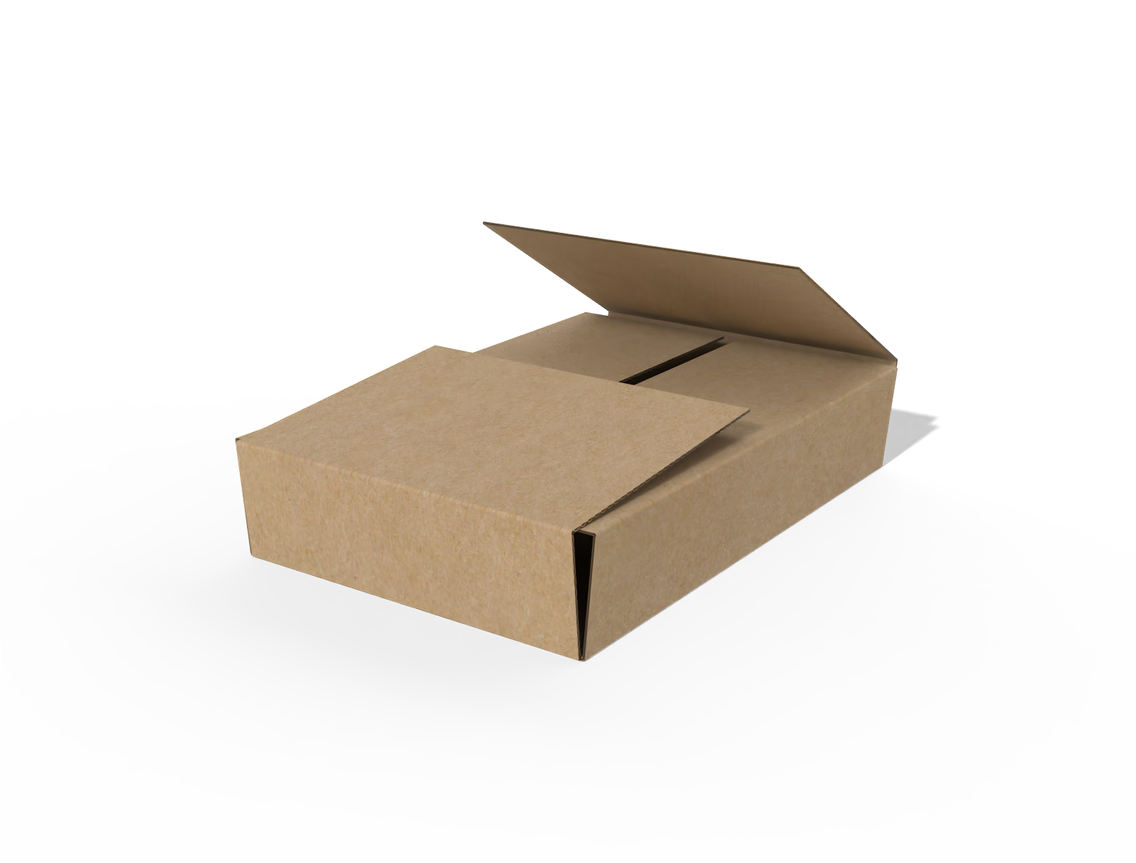 FEFCO 0402 one piece folder (L) — E-flute corrugated board