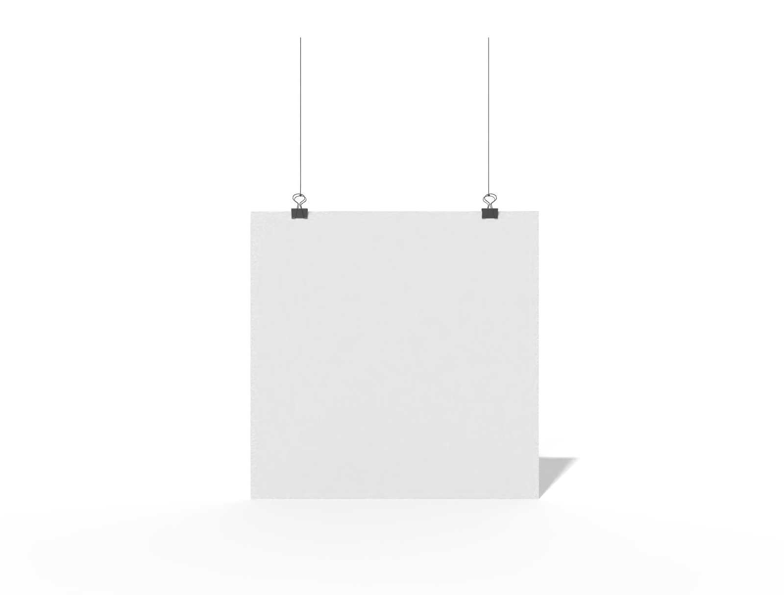 Square hanging poster — Coated paper