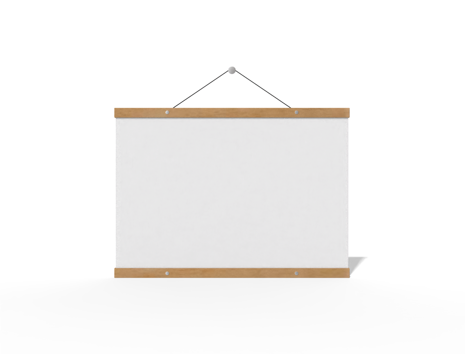 Horizontal poster — White paperboard