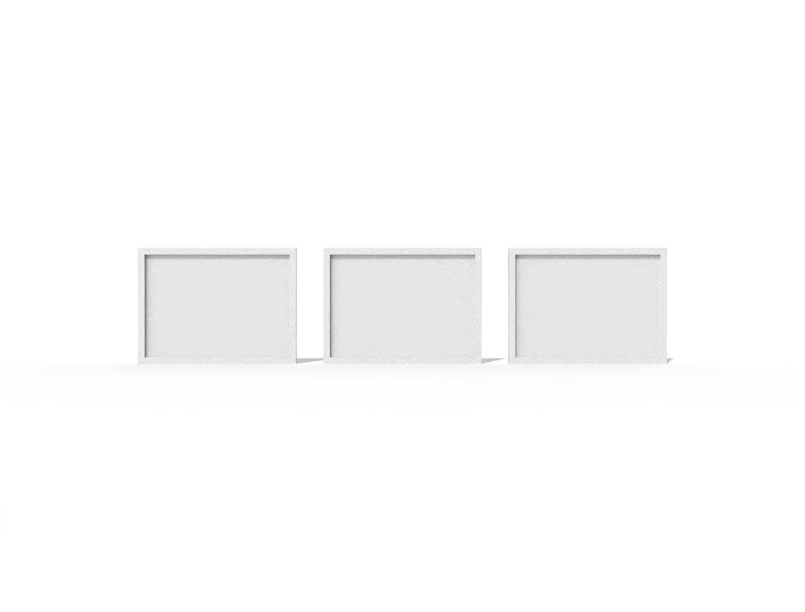 Three poster — White paperboard